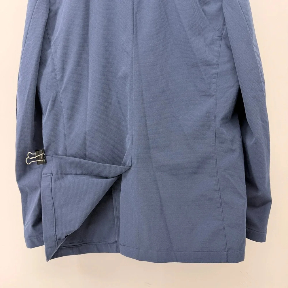 Bluffworks Gramercy Blazer Mens 40L Blue Slim Fit Telex Tech Travel Jacket